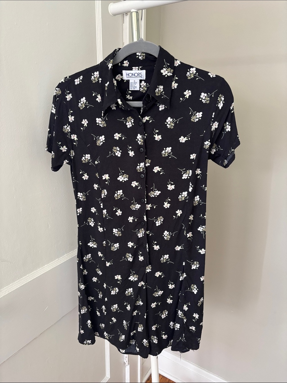 Floral Black 90s Romper Sz Small